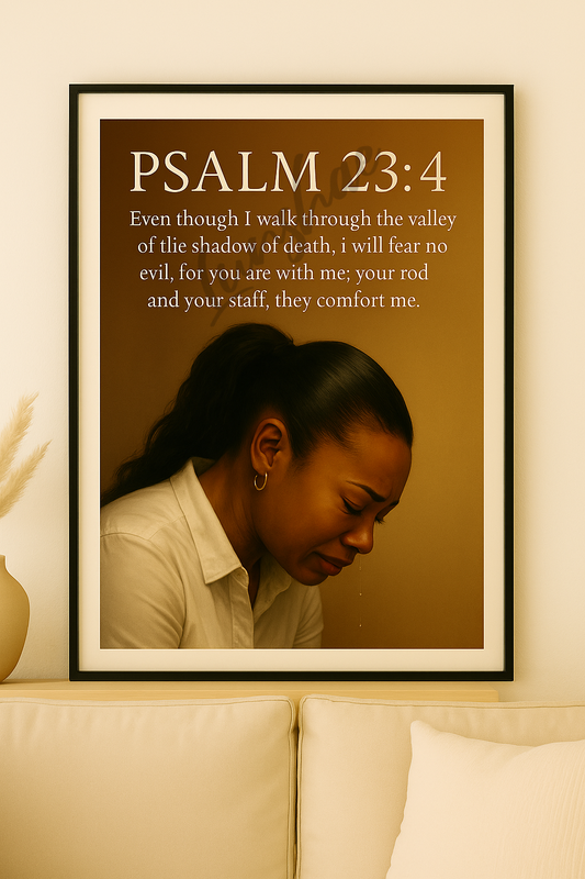 Psalm 23:4 Comfort in the Valley – Digital Wall Art Print