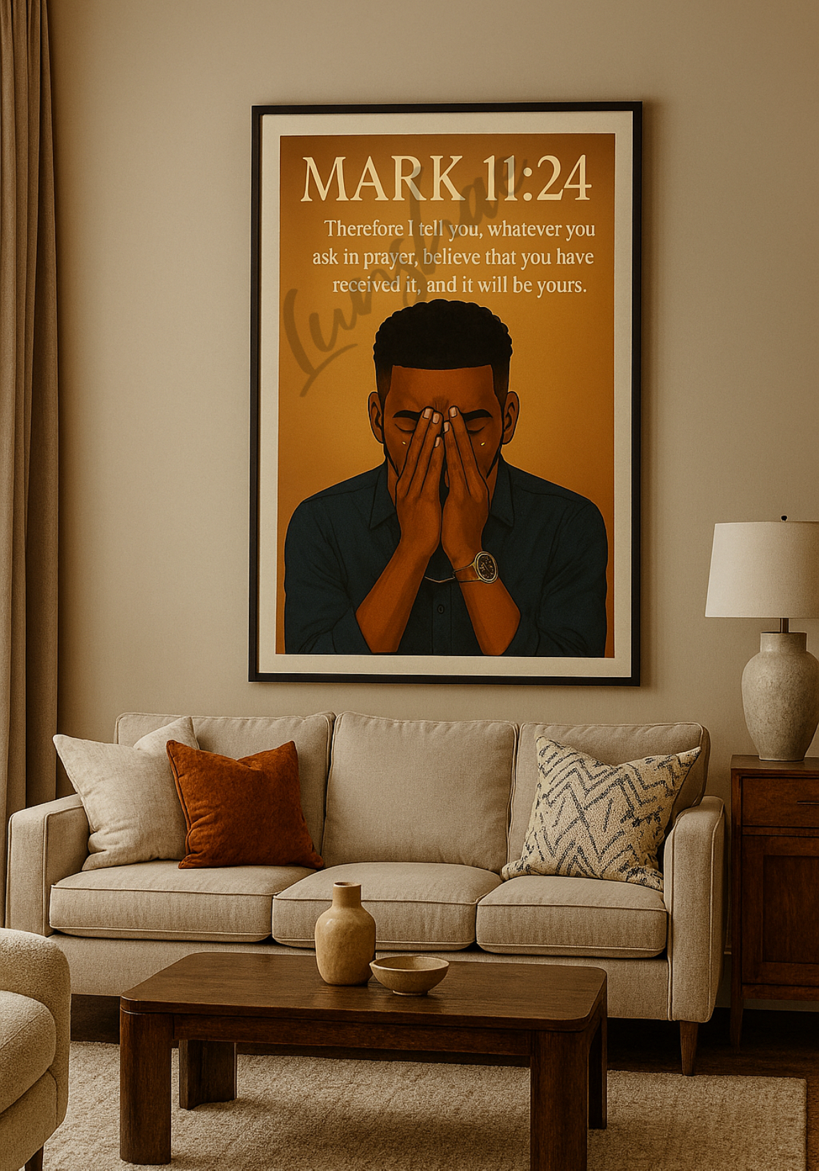 Mark 11:24 Believe in Prayer - Digital Wall Art Print