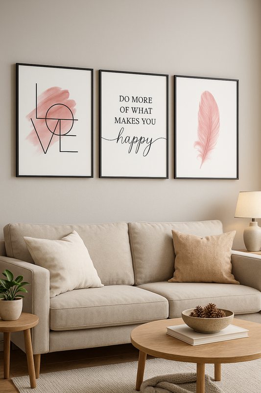 Do More of What Makes You Happy” 3-Piece Digital Wall Art Set