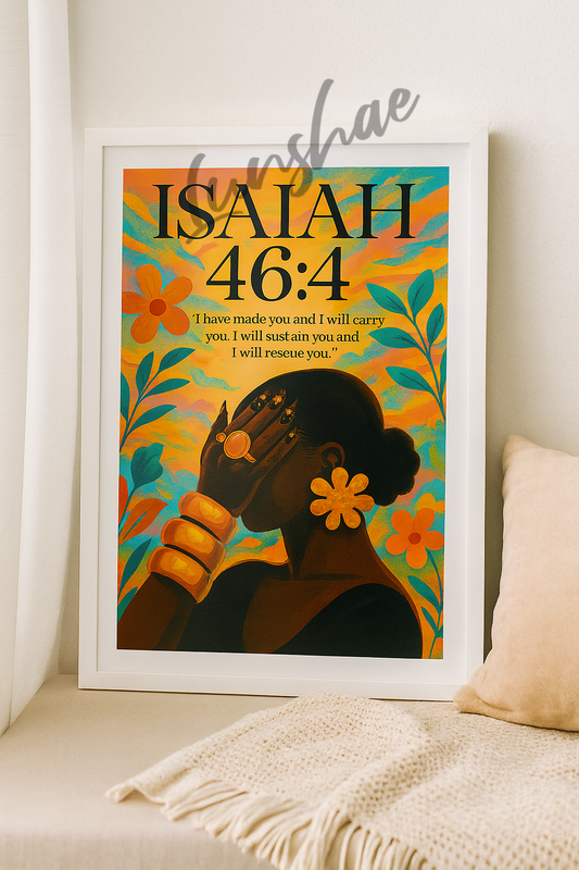 Isaiah 46:4 I Will Carry You - Digital Wall Art Print