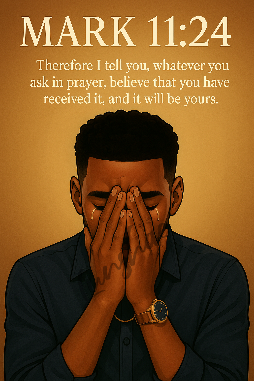 Mark 11:24 Believe in Prayer - Digital Wall Art Print